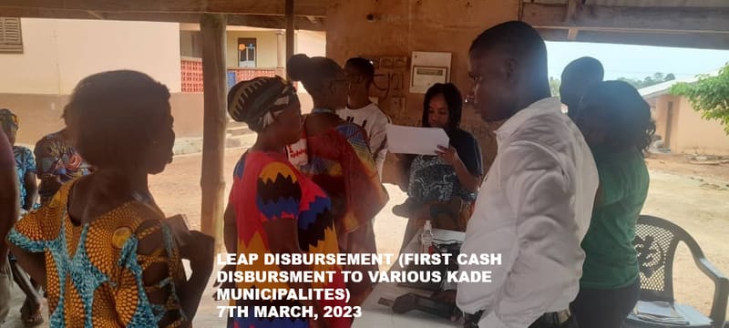 CASH DISBURSMENT WITHIN KADE COMMUNITIES