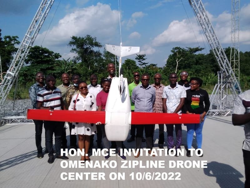OMENNAKO ZIPLINE DRONE CENTER VISITATION BY MCE ON 10TH JUNE, 2022