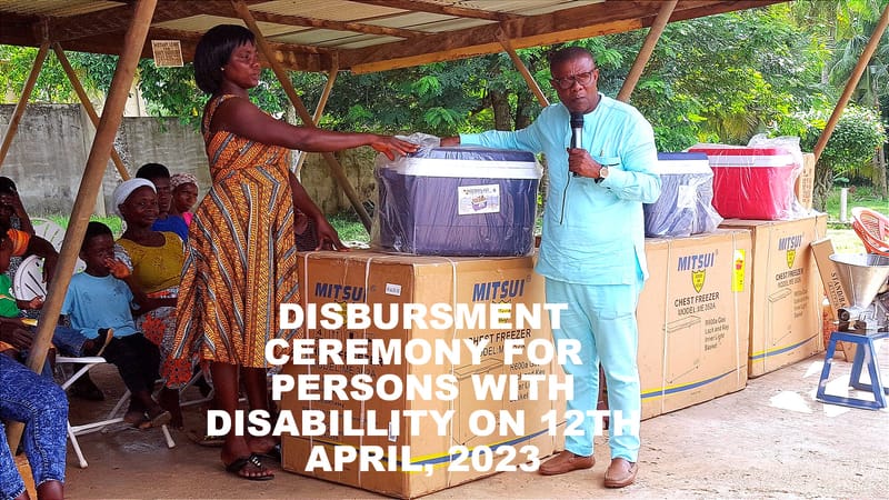 DISBURSMENT CEREMONY FOR PERSONS WITH DISABILLITY AND PWD