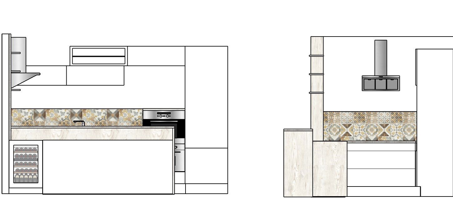 Plans d'élévation couleurs