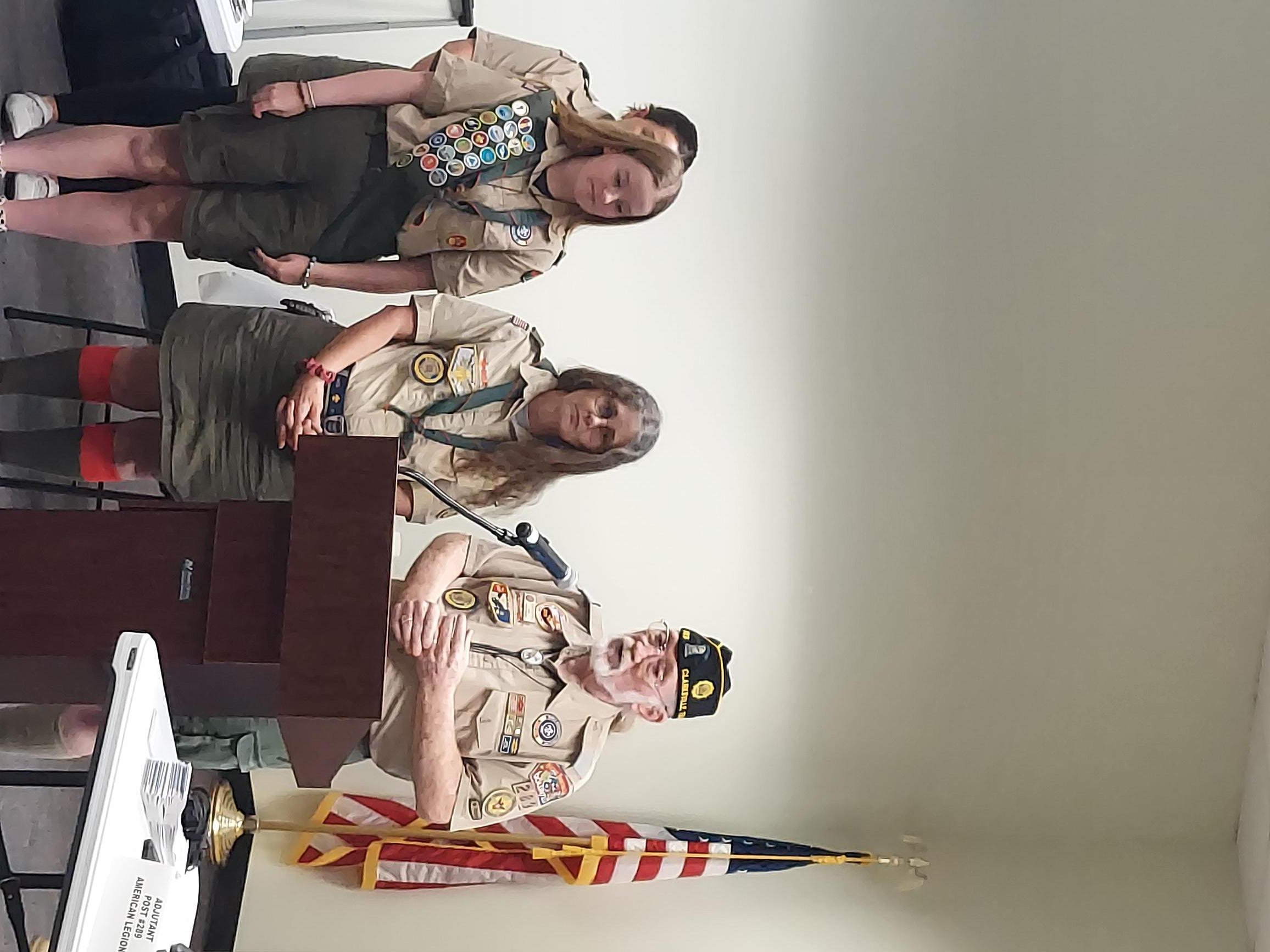 COR Troop 289 (Douglas 'Red' Kirby) introduction of New Eagle Scout