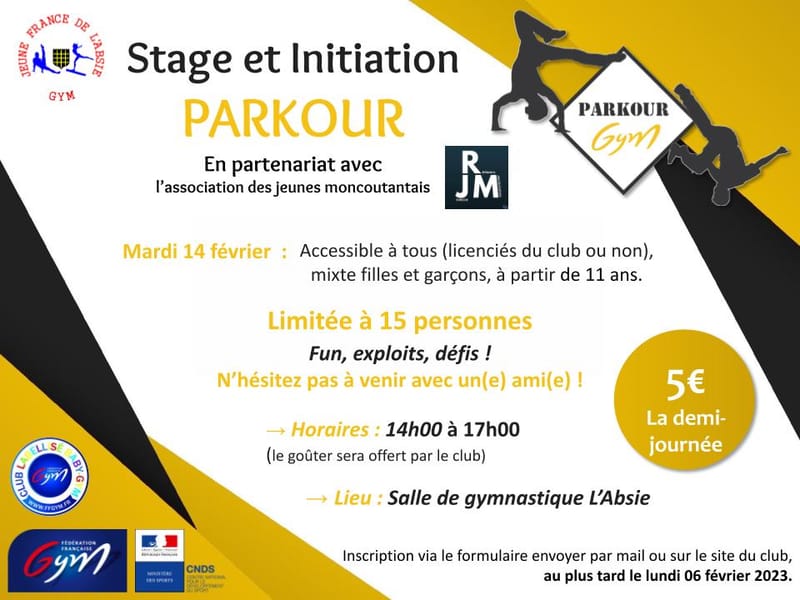 STAGE PARKOUR FEVRIER 2023