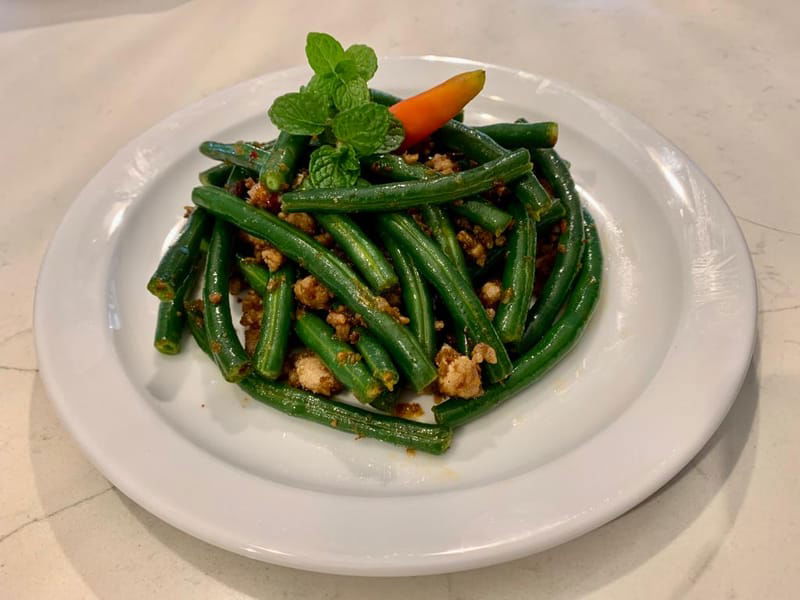 Green Beans and Pork Mince