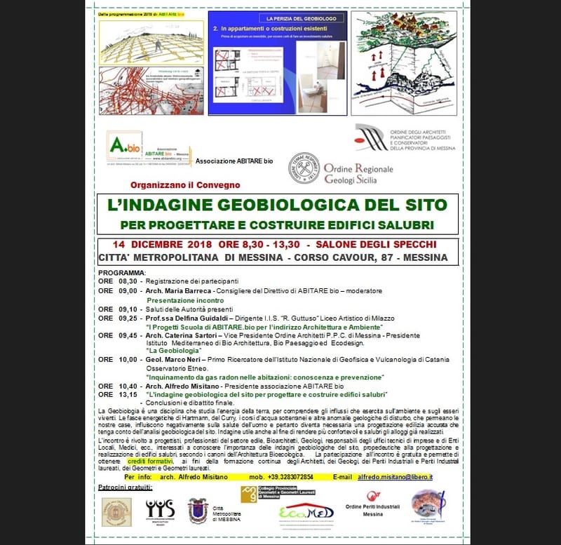 L'INDAGINE GEOBIOLOGICA DEL SITO