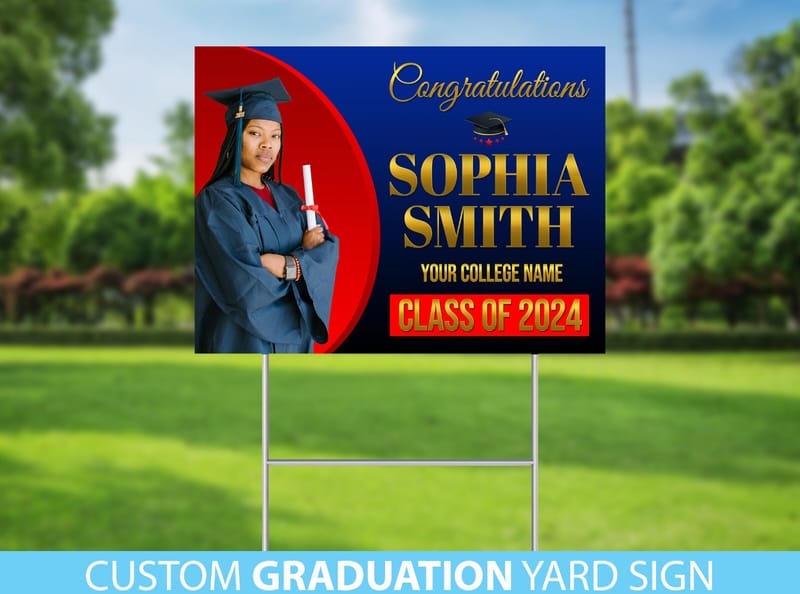 Graduation Yard Sign, Lawn Decorations, Class of 2024 Sign