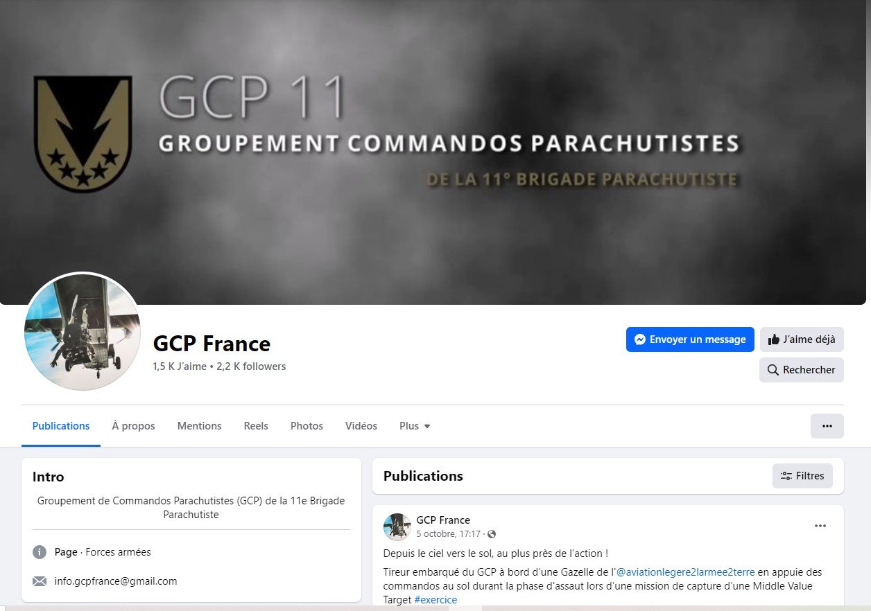 PAGE FACEBOOK DES GCP IIème BP