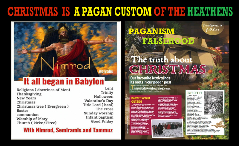 Christianity -PAGAN CHRISTMAS - HEATHENS -SATURNALIA