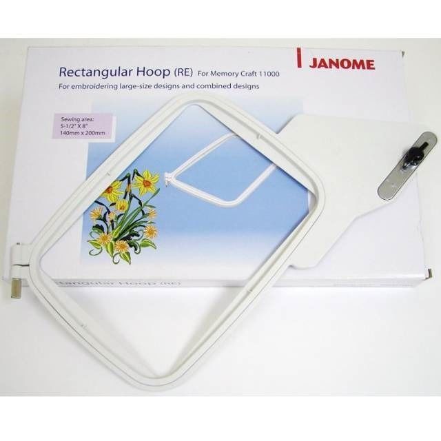 Janome RE Hoop is ideal for use with Hat hoop The Sewing Machine Company