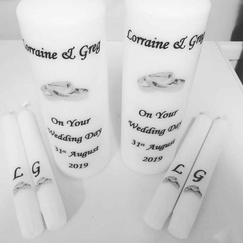 Unity wedding candles set