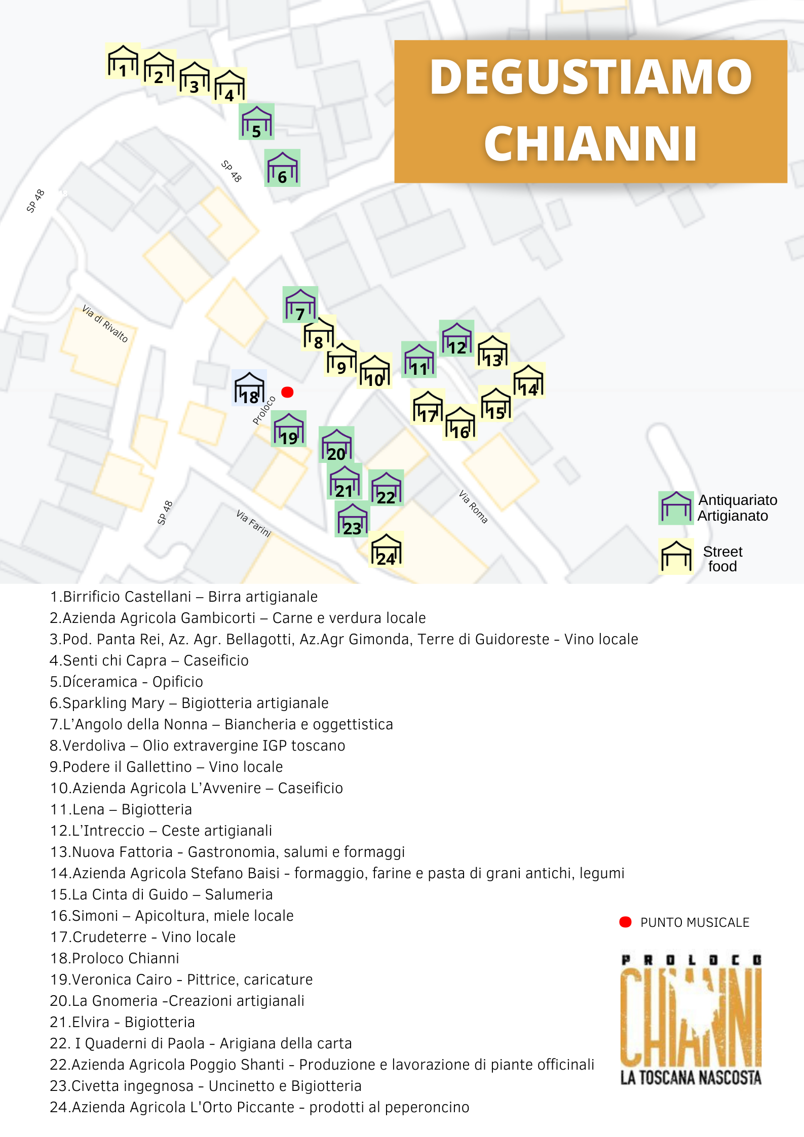 Mappa Mercatini - Taste Chianni Maps