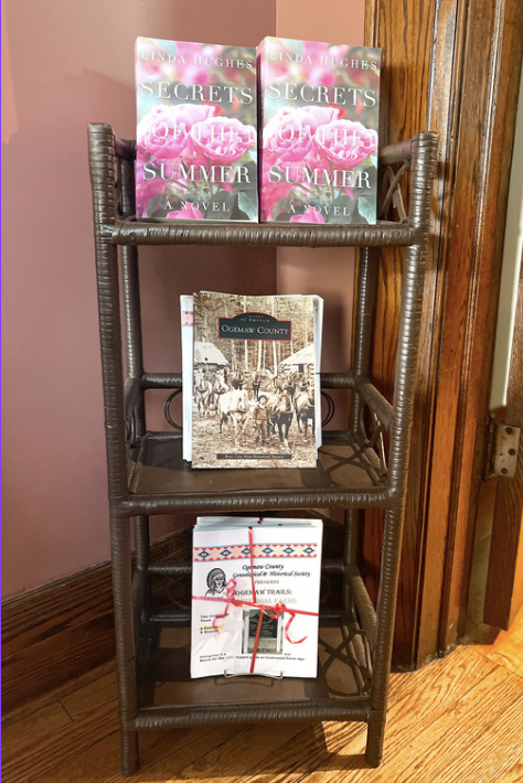 A few of the books for sale at the Ogemaw County Museum.