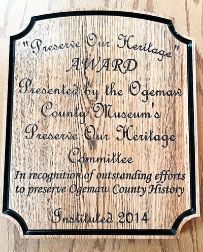 Preserve Our Heritage Award