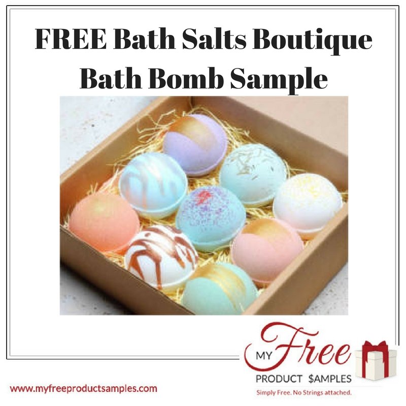free bath bomb samples from Bath Salts Boutique