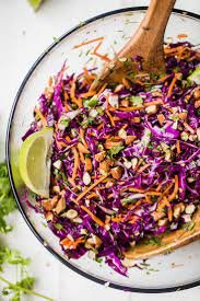 Healthy Raw Red Cabbage Salad {Arugula Cabbage Coleslaw Recipe #1} Garlic Balsamic Vinaigrette