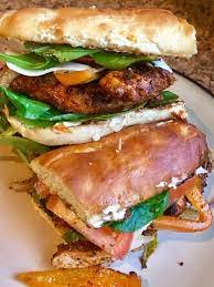 Cajun Grilled BBQ Chicken Sandwich on Ciabatta