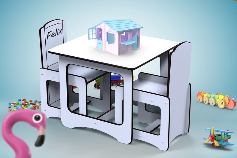 Personalised Table and Chairs Set NN Furniture