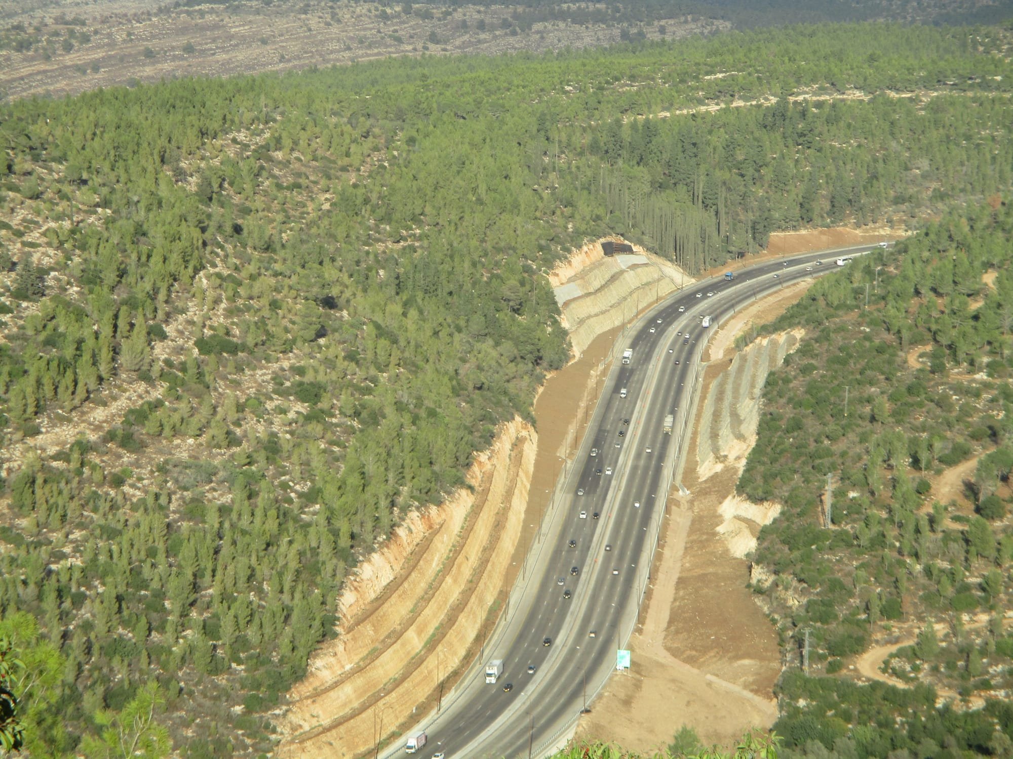 The Highway climbs towards Jerusalem