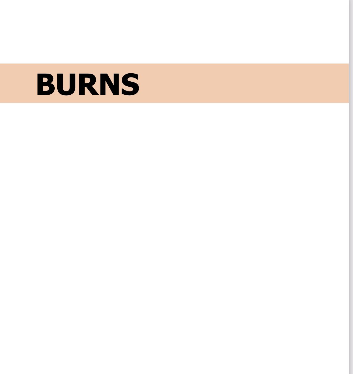 Management of burns - total care