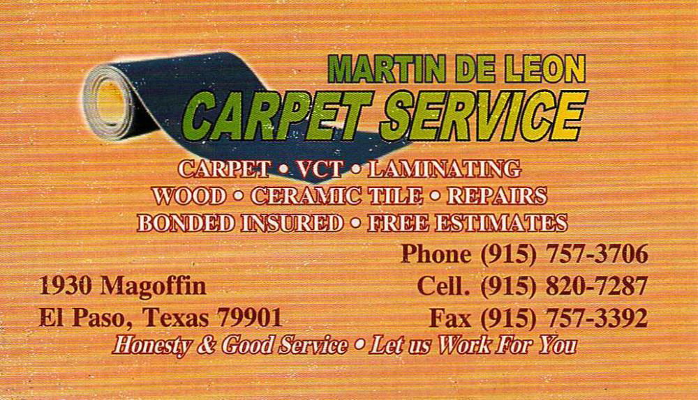 Martin De Leon Carpet Service
