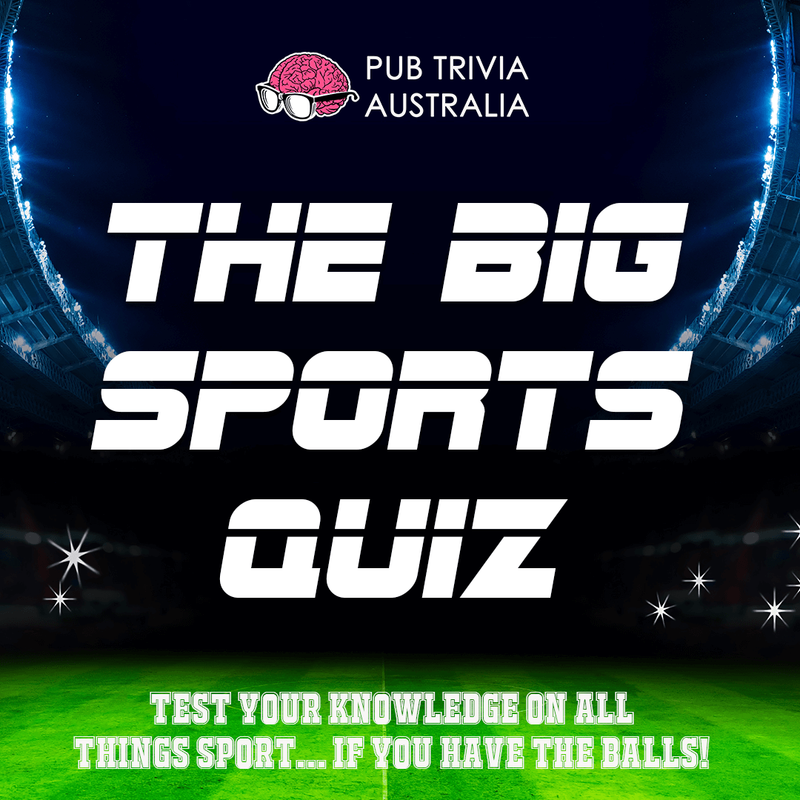 THE BIG SPORTS QUIZ PAPER BASED TRIVIA VIA DOWNLOAD Pub Trivia Australia