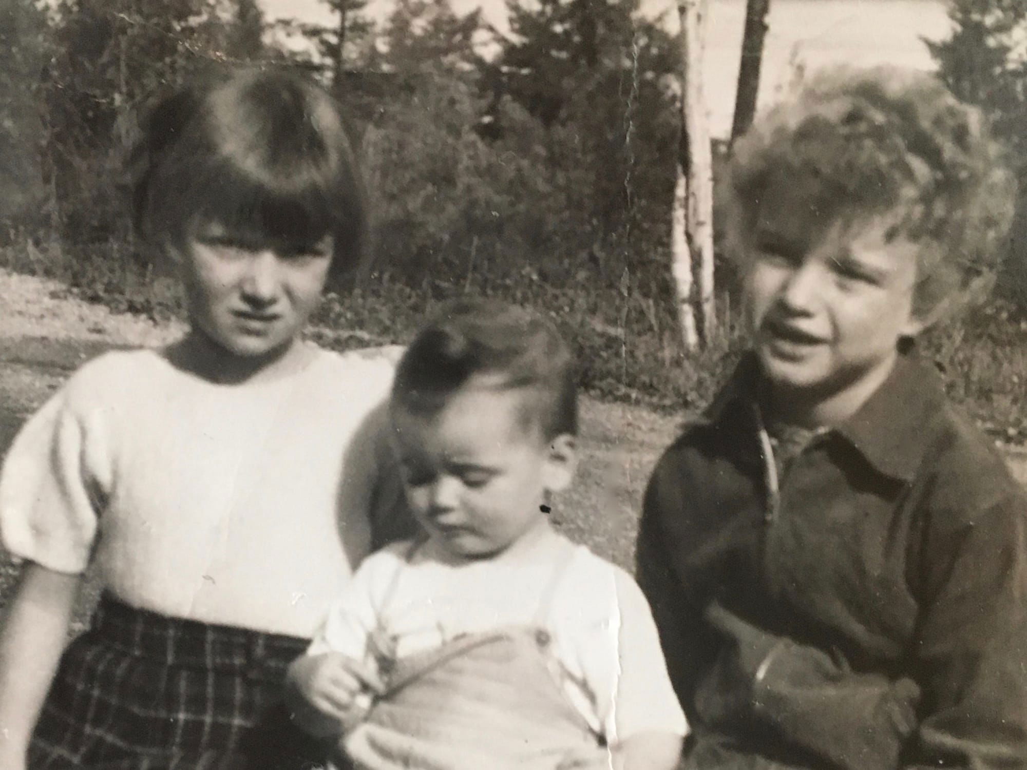 Zoë Sutton Harris, Susan Alice May Harris, and Sharon Lee Hagerman, 1955