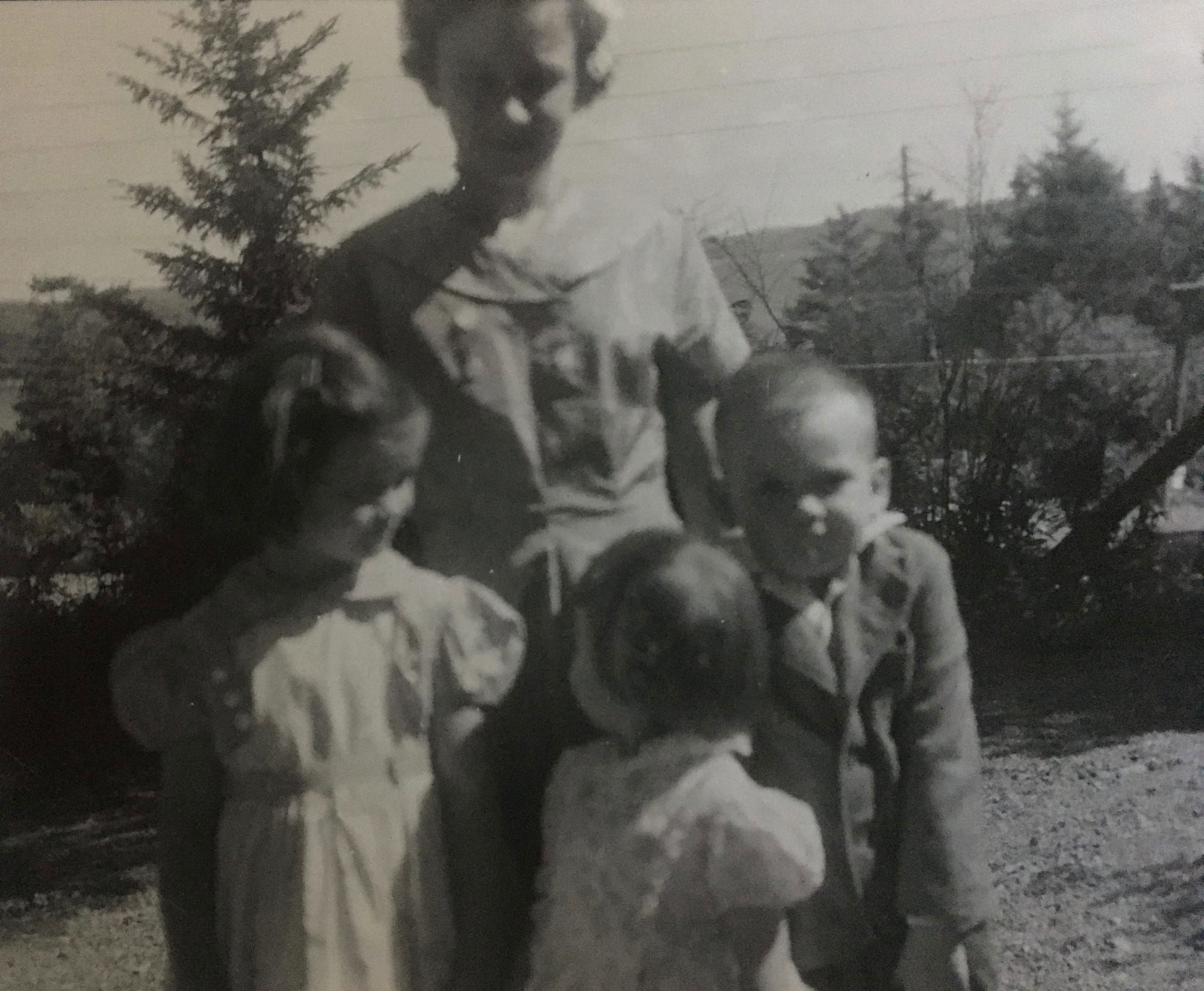 Zoë Sutton Harris, Susan, Brenda, and Mark, 1961