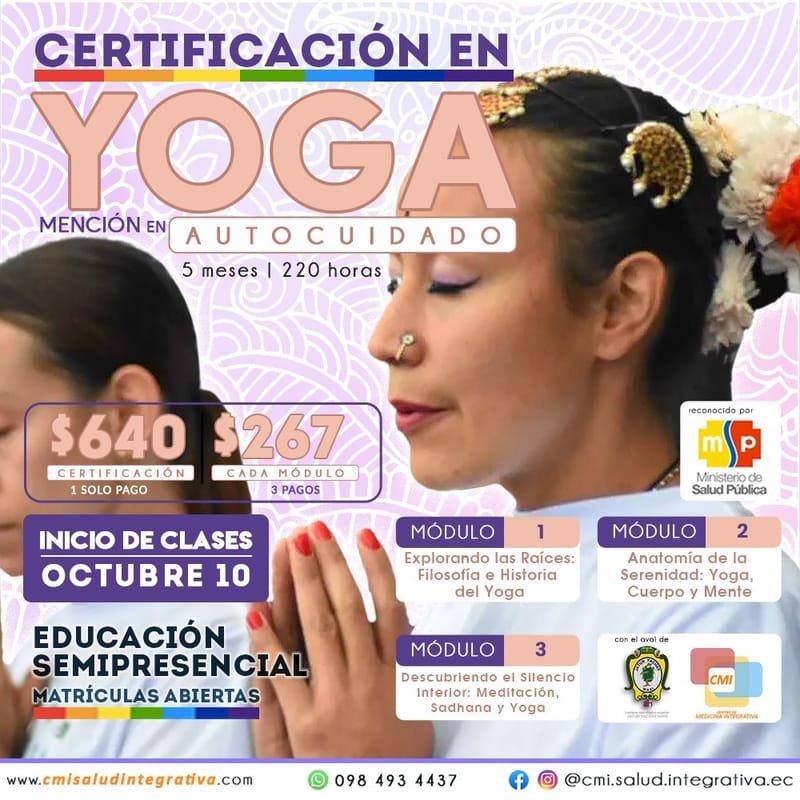 Certificación de Yoga Ecuador 2023