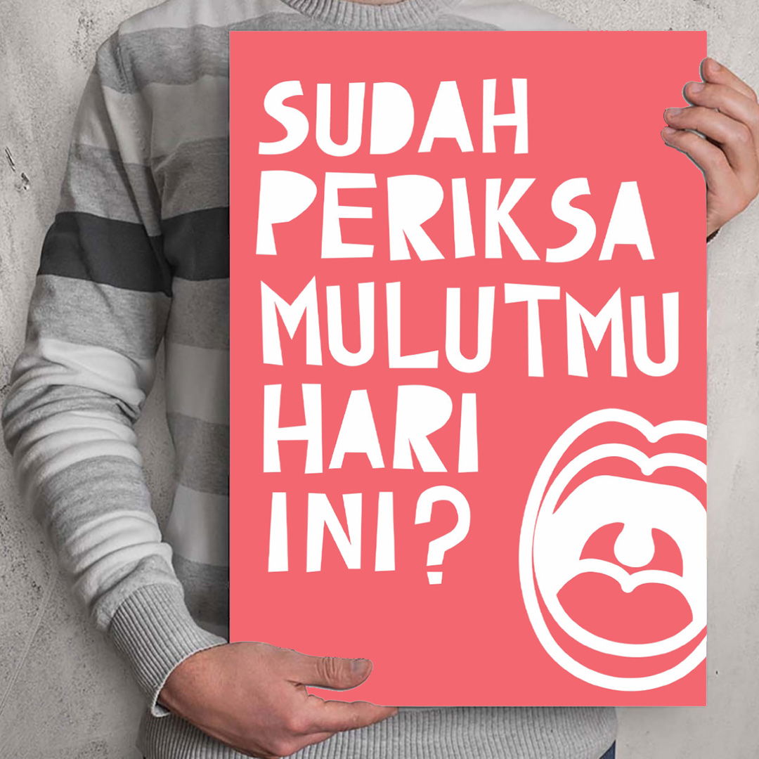 Poster Tipografi Sudah Periksa Mulut Hari Ini? – ISPMI