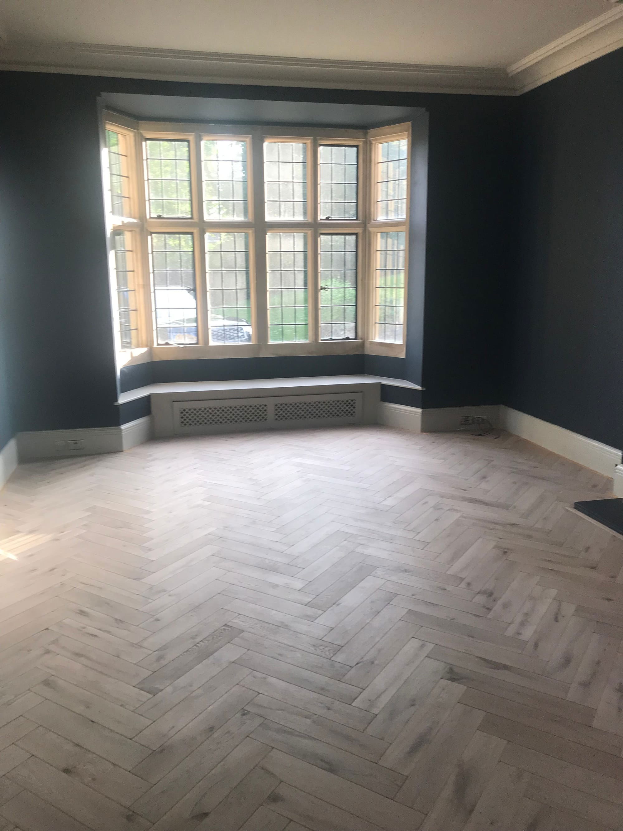 Bleached Herringbone Parquet