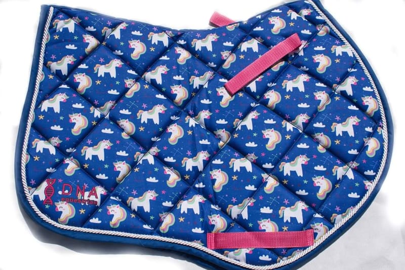 Unicorn saddle pad and fly veil set DNA equestrian