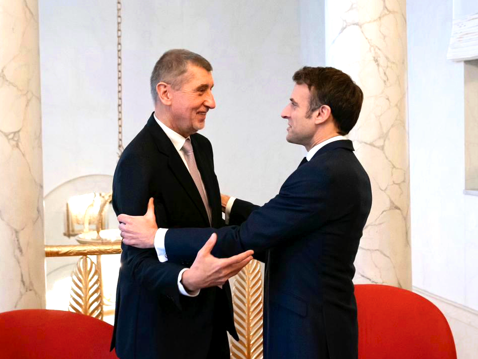 Französischer Präsident empfing Babiš im Élysée-Palast