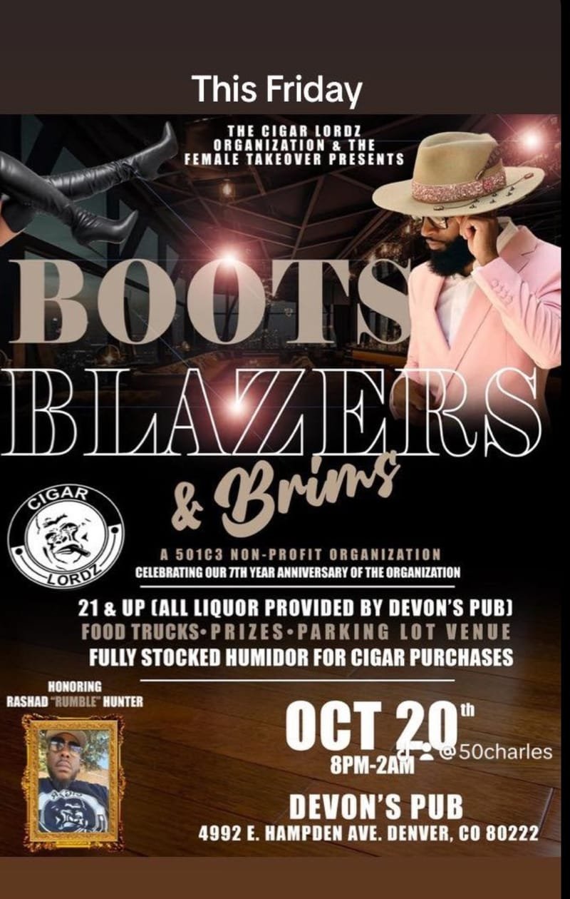 (Friday) Boots, Blazers, Brims & BBQ (Denver)