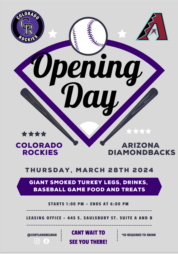 (Thursday) Opening Day for the Colorado Rockies (Lakewood)