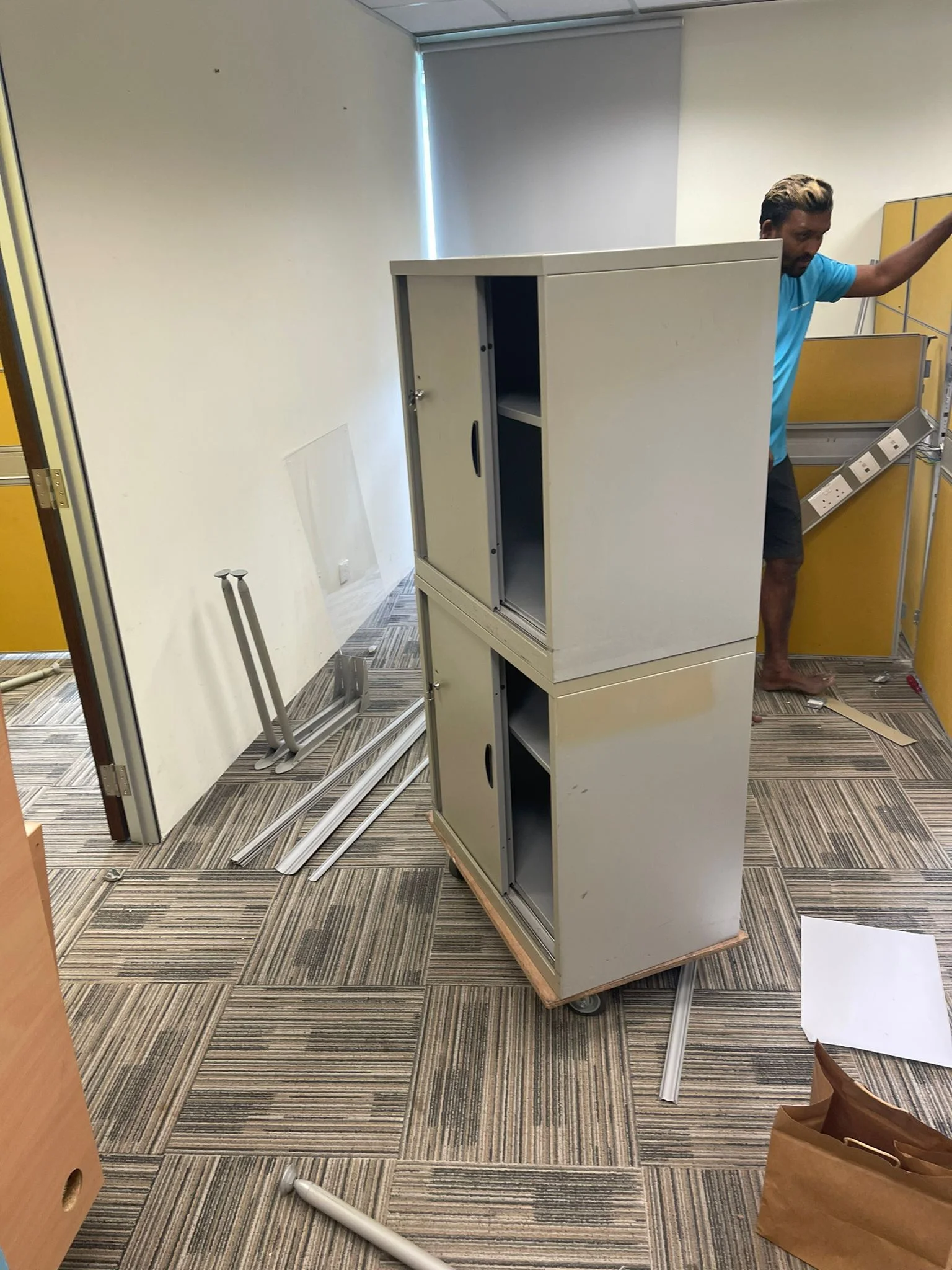 moving office cabinets