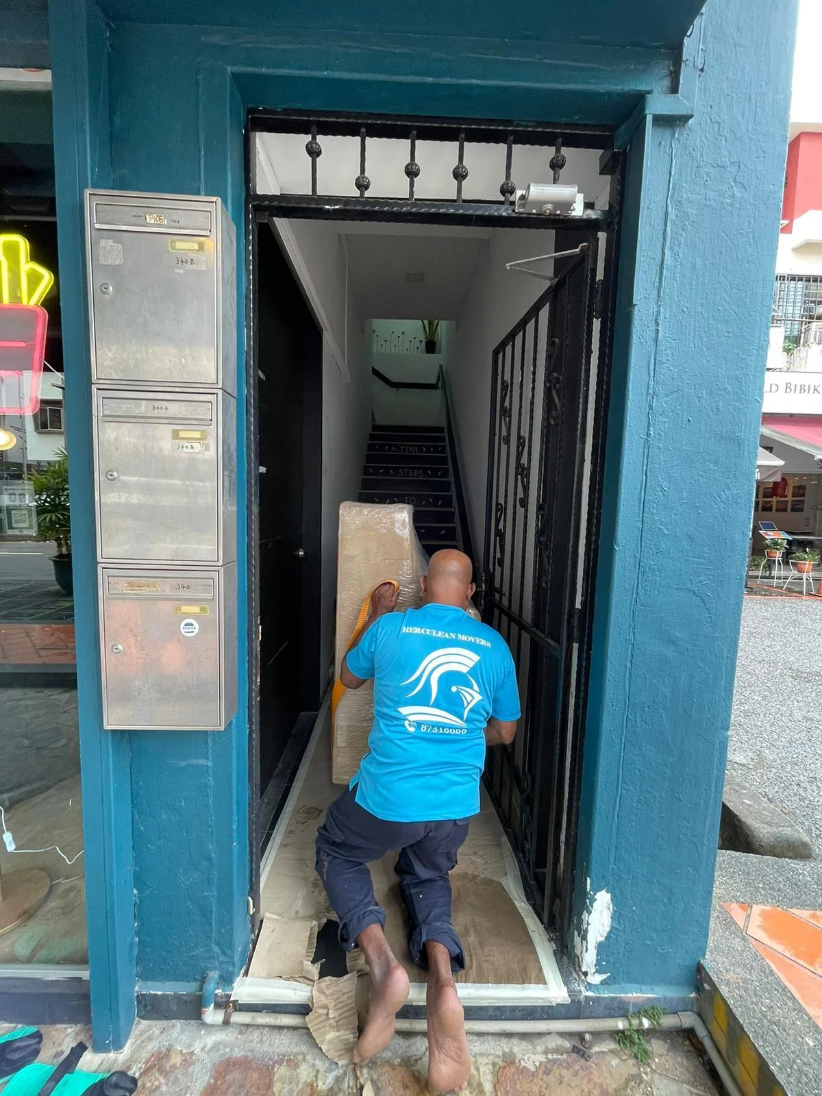 moving furniture out of building