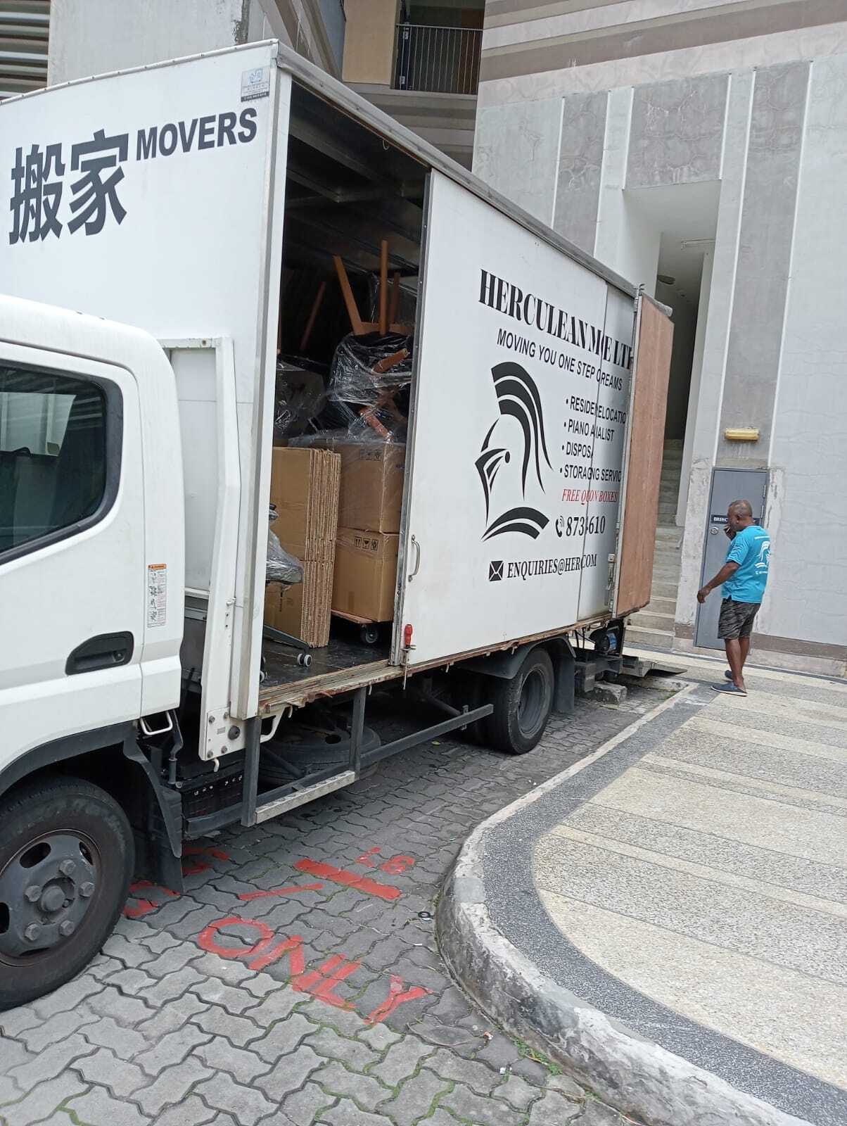 mover readying truck