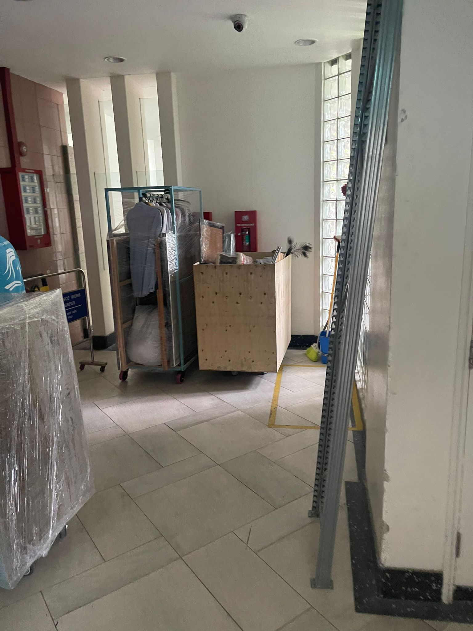 wrapped clothes and boxes