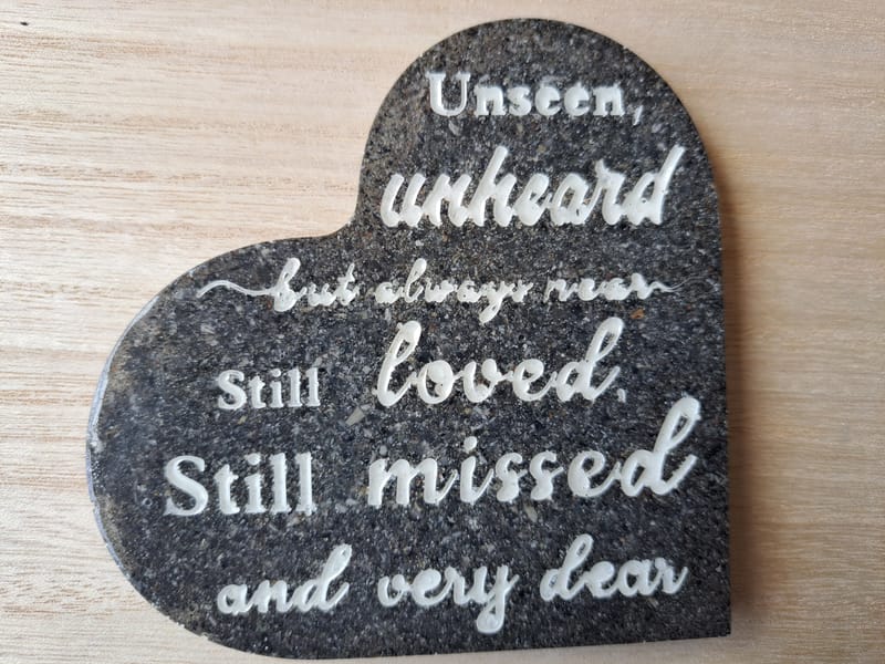 13 inch Memorial Plaque Ashes to Ashes Memory Park Jamaica