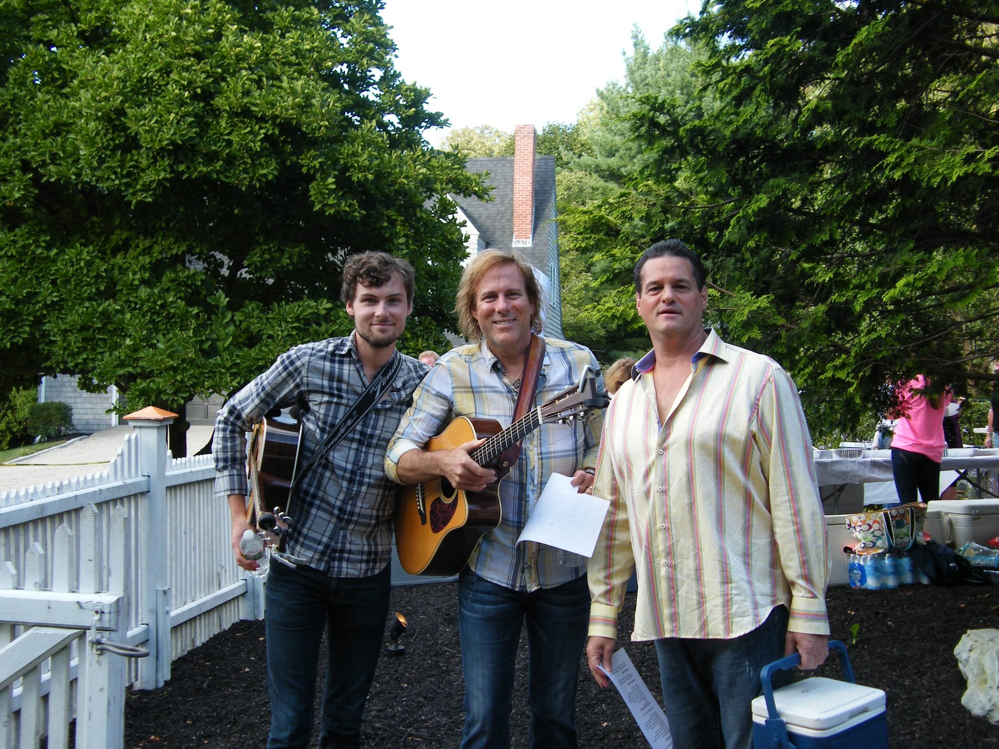 Patriot Ledger- Brendan Mayer, Peter Mayer and Jon Frattasio as a trio at a sold-out outdoor concert in Hanover MA.
