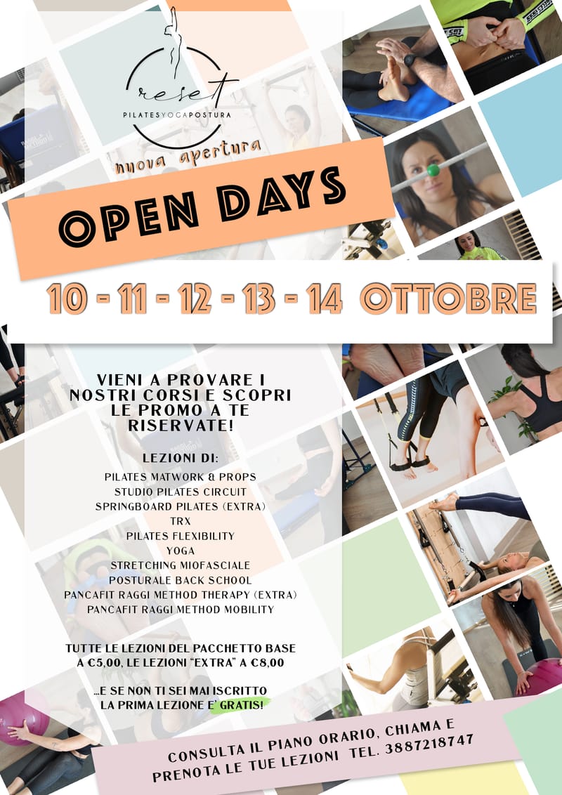 OPEN DAYS OTTOBRE 2022
