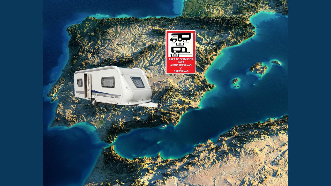 Mapa Áreas que admiten caravanas y las que no ESPAÑA