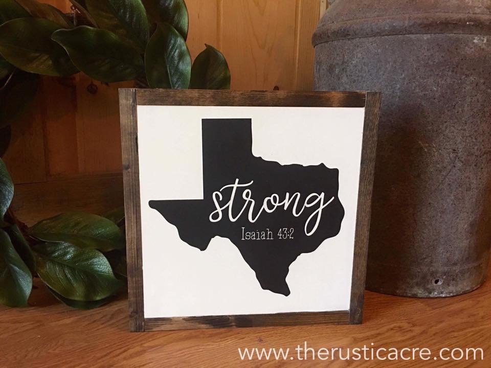 Texas Strong Sign