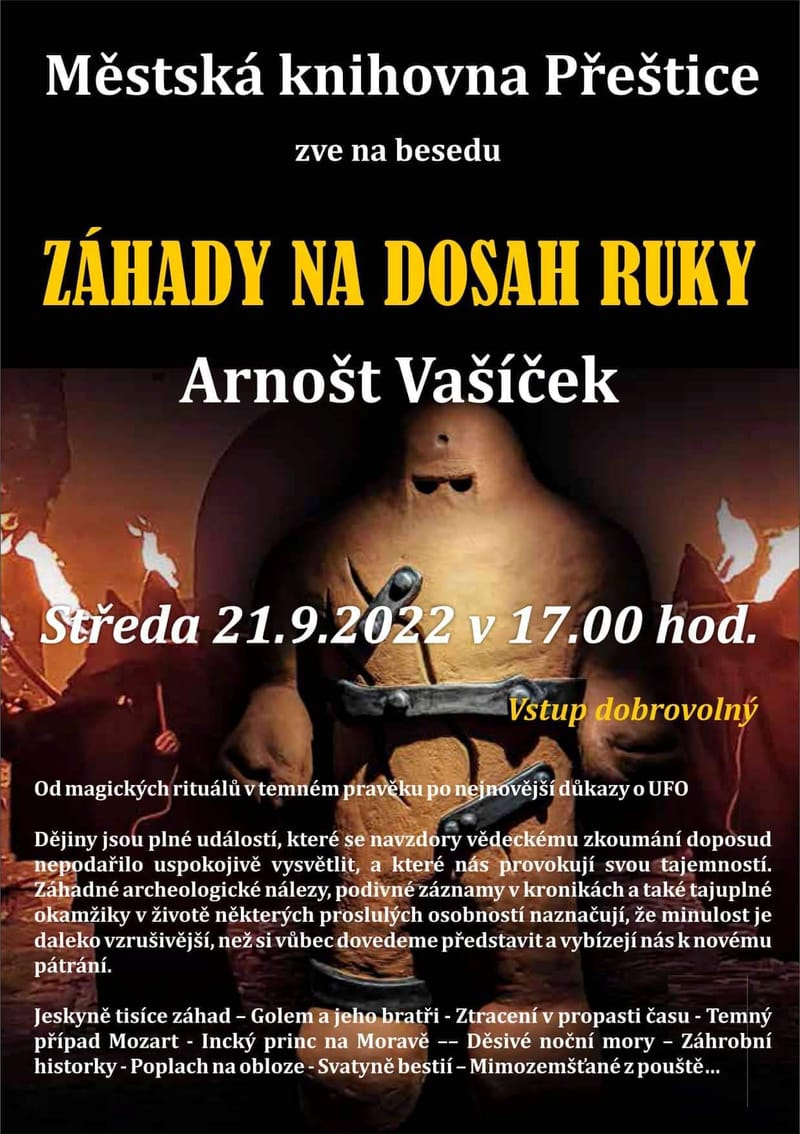 Beseda - Záhady na dosah ruky - Arnošt Vašíček