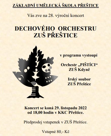 28. výroční koncert Dechového orchestru ZUŠ Přeštice