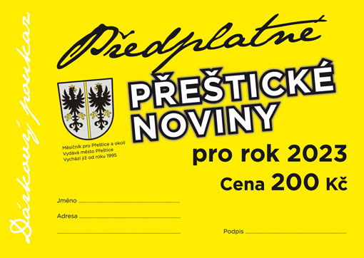 Předplatné Přeštické noviny 2023