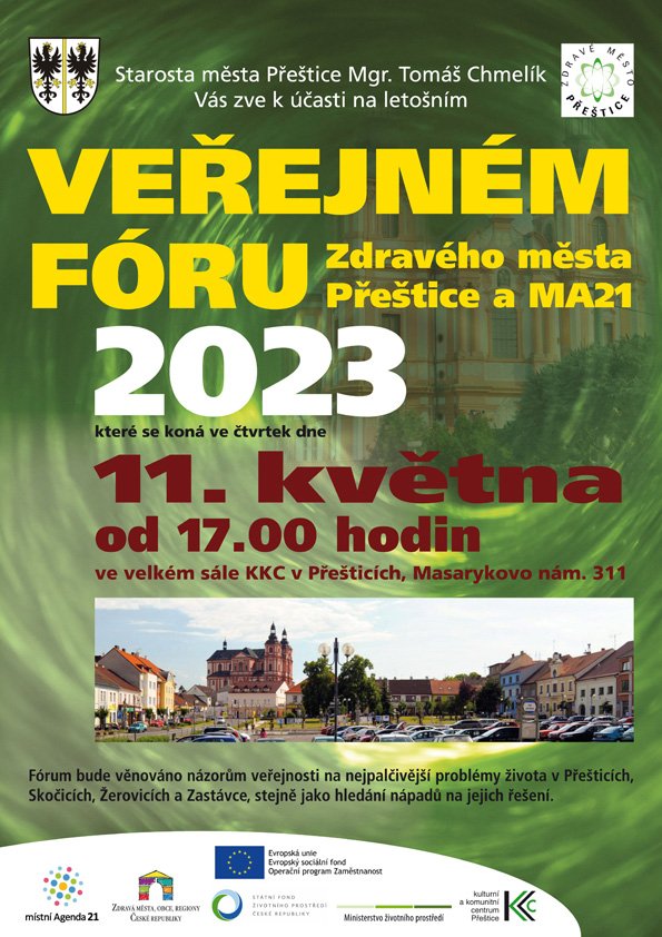 Veřejné fórum Zdravého města Přeštice a MA21 2023