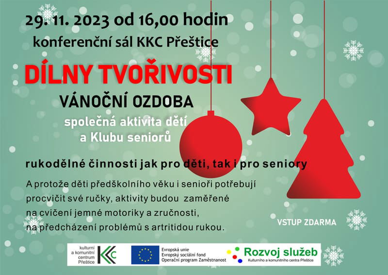 Dílny tvořivosti - Vánoční ozdoba