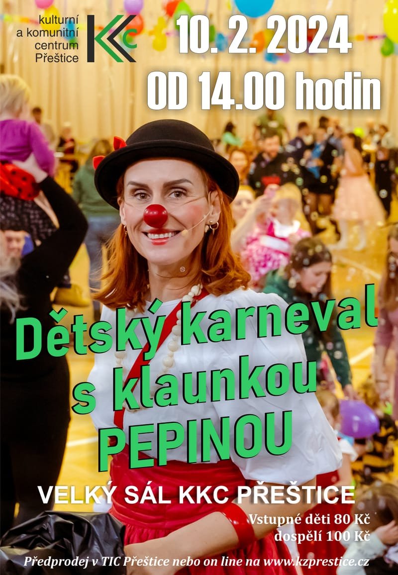 Dětský karneval s klaunkou Pepinou