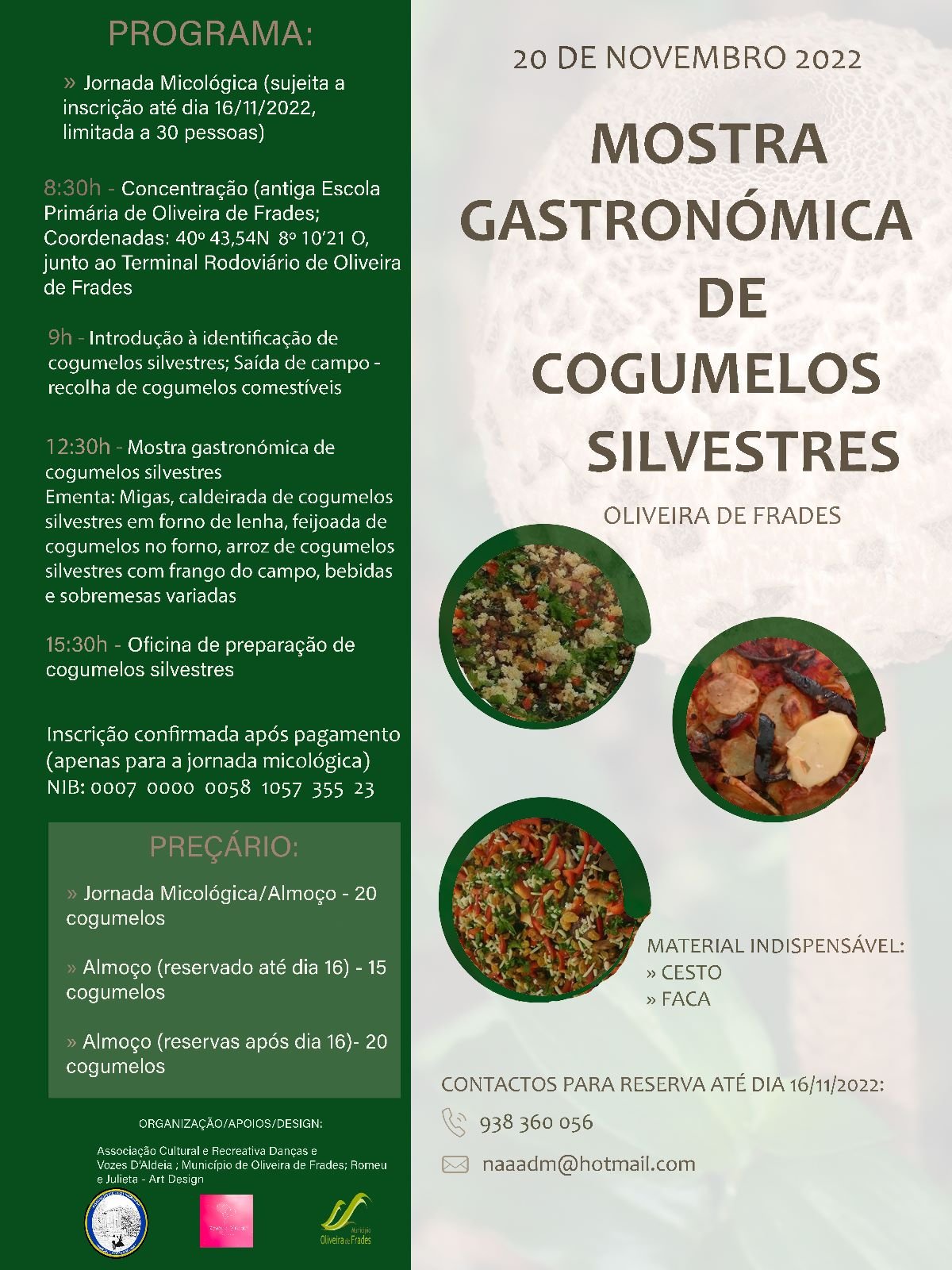 V Edição da Mostra Gastronómica de Cogumelos Silvestres