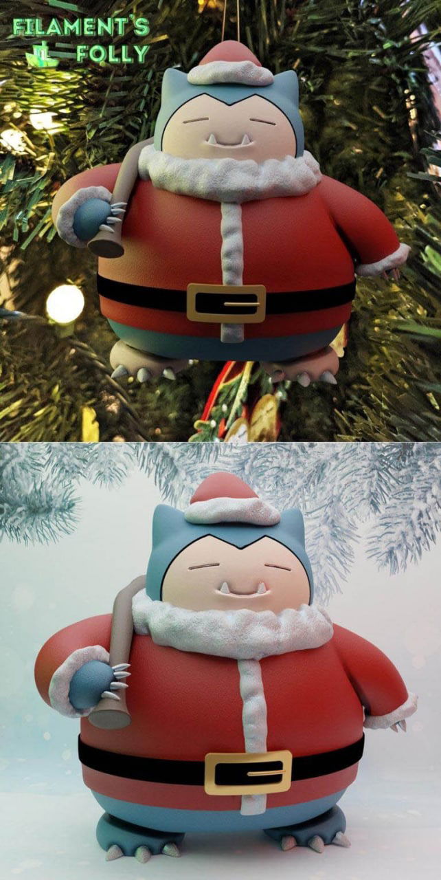 Santa Snorlax - LTA Impresiones 3d